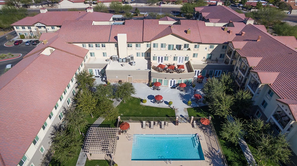 Mountain Park Senior Living aerial view of community