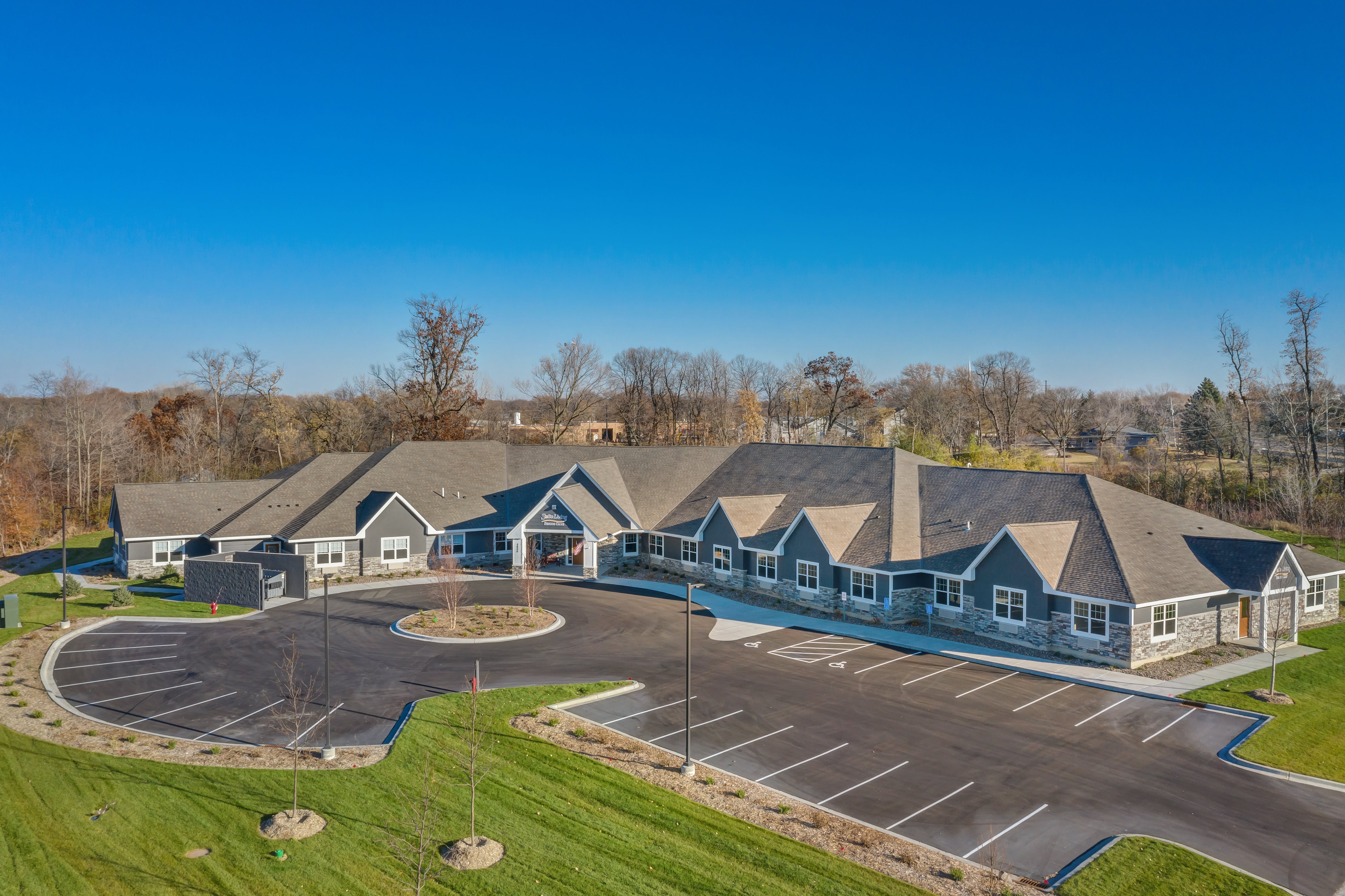 Suite Living of Prior Lake aerial view of community 
