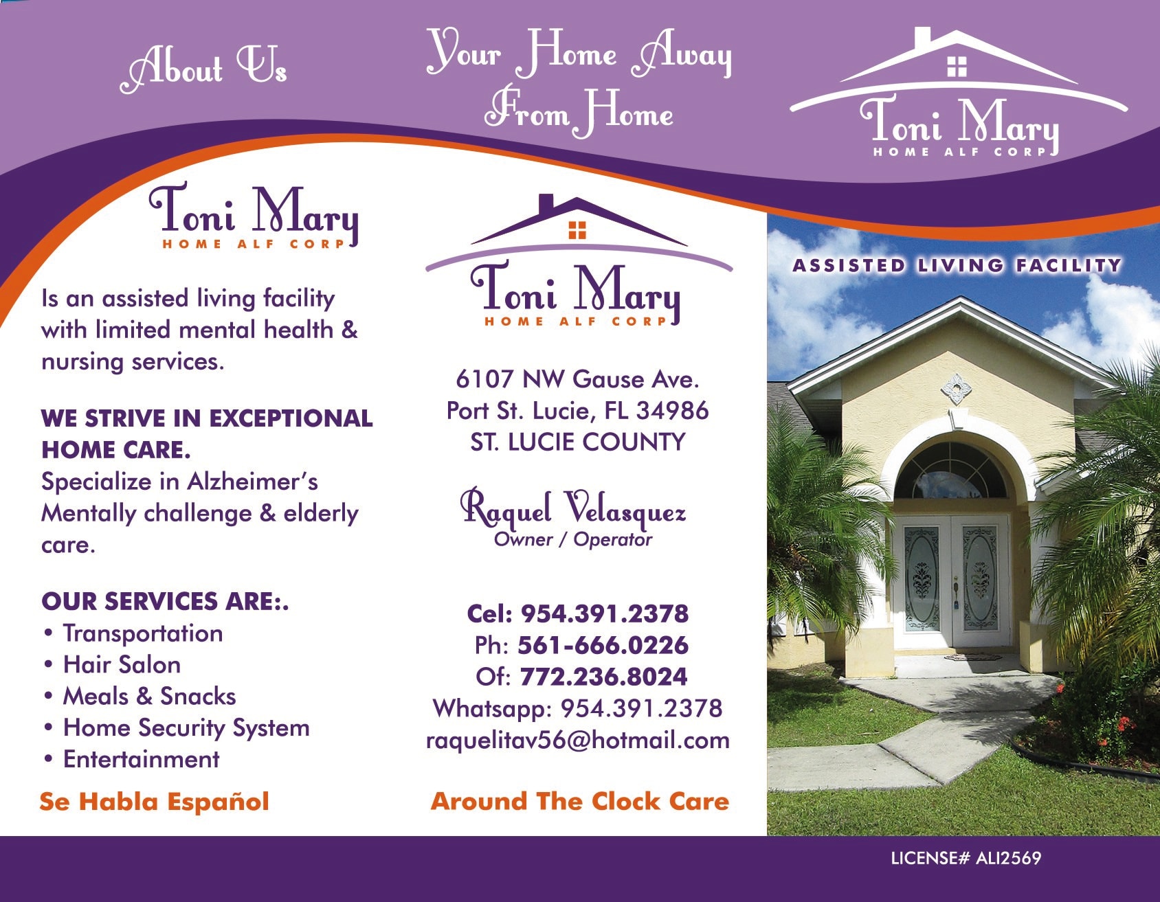 Toni Mary Home ALF Corp