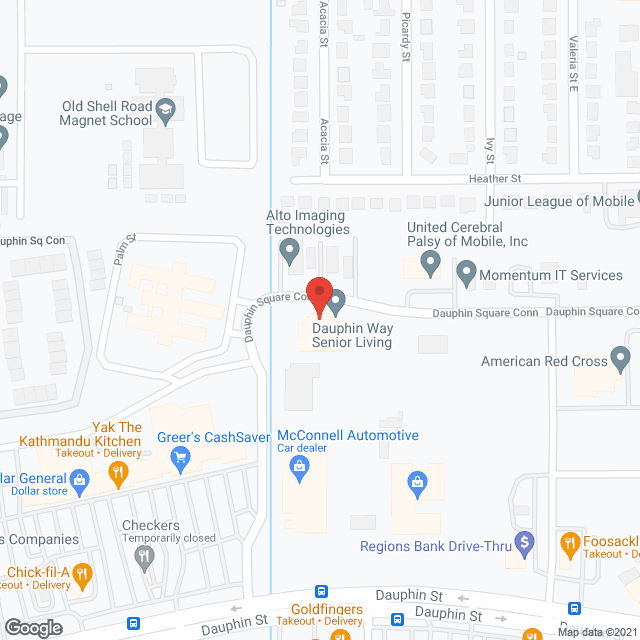 Dauphin Way Assisted Living Facility in google map
