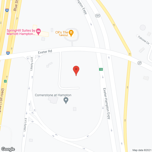 Cornerstone at Hampton Assisted Living and Compass Memory Support in google map