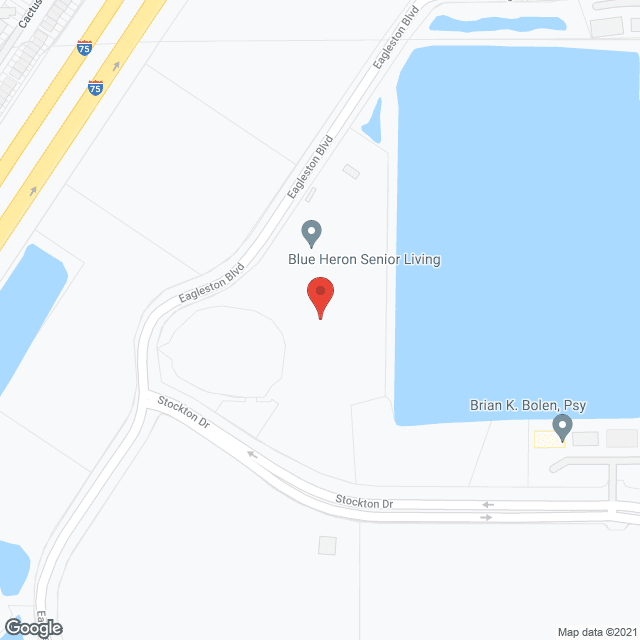 Blue Heron in google map