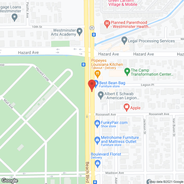 Nu Care Long Beach in google map