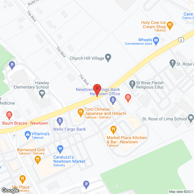 Church Hill Village in google map
