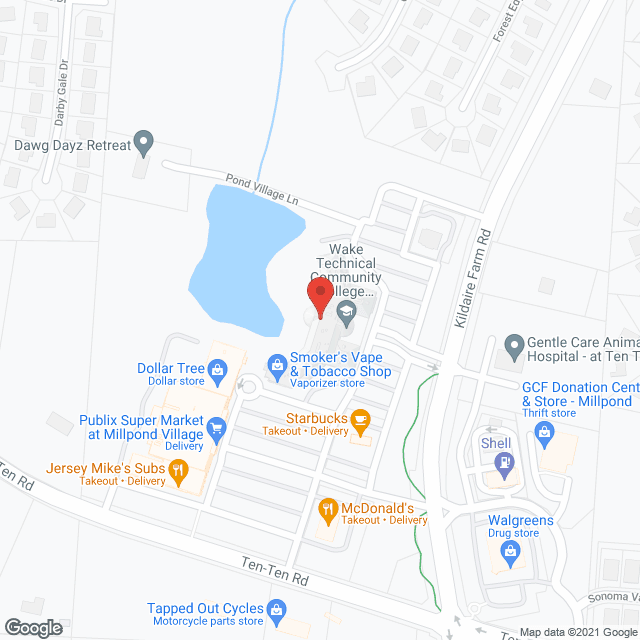 Evergreen Adult Day Services in google map