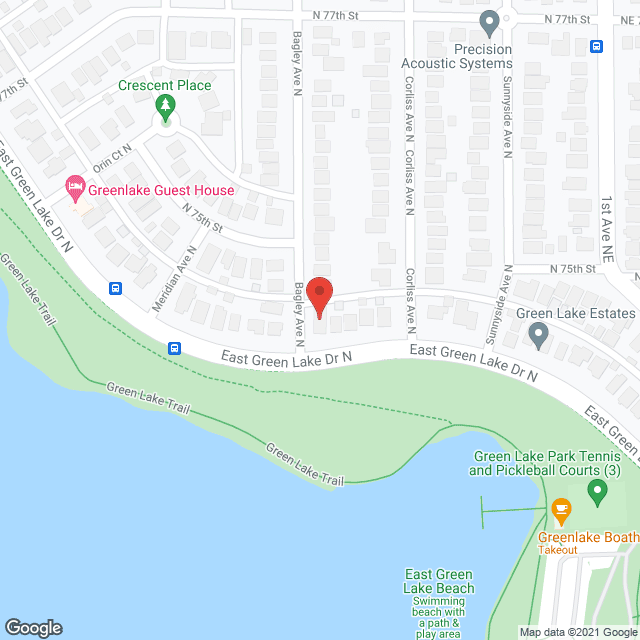 Evergreen Park at Greenlake in google map