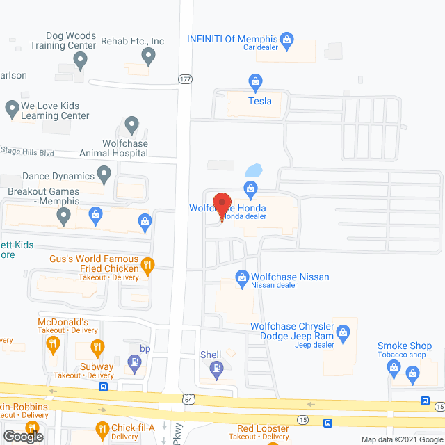 Hearthside of Bartlett in google map