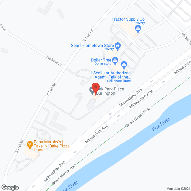 Oak Park Place Burlington in google map