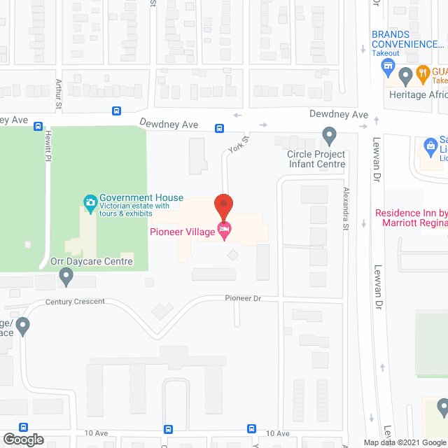 Regina Pioneer Village (public) in google map