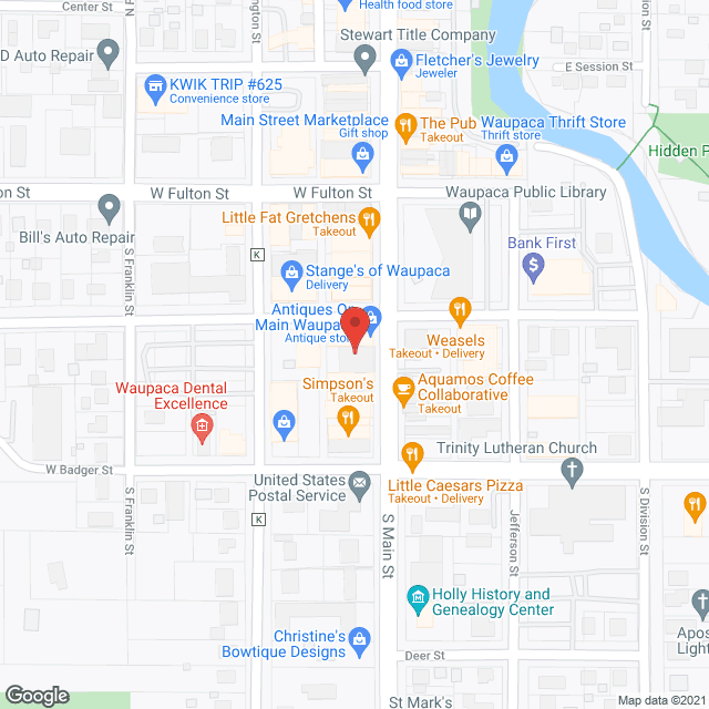 SYNERGY Home Care of Waupaca in google map