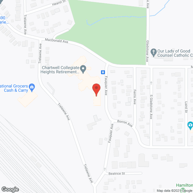 Chartwell Collegiate Heights Retirement Residence in google map