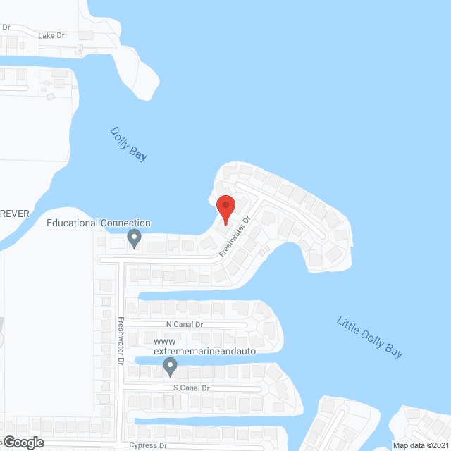 Freshwater Harbor on Lake Tarpon in google map