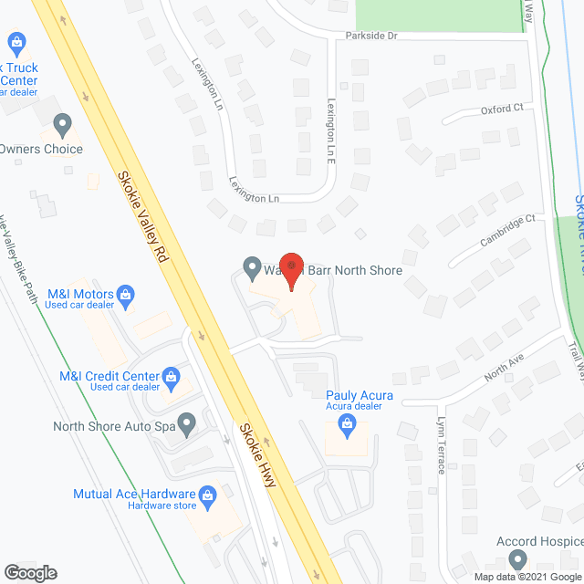 Manor Care/Warren Barr North Shore in google map
