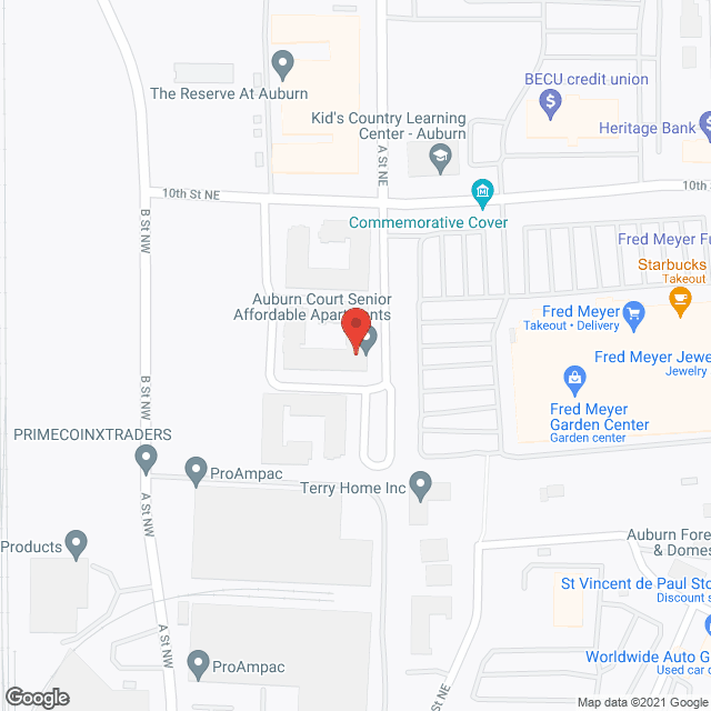 Auburn Court in google map