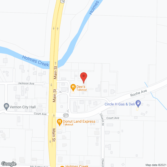 Holmes Creek in google map