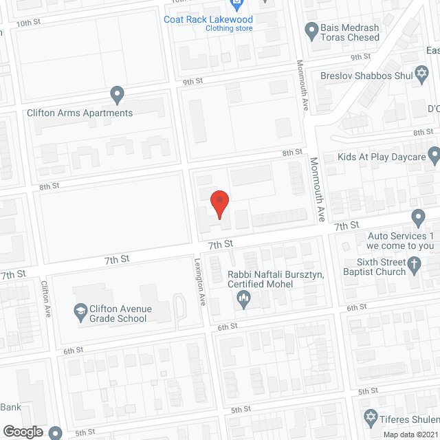 Lexington in google map