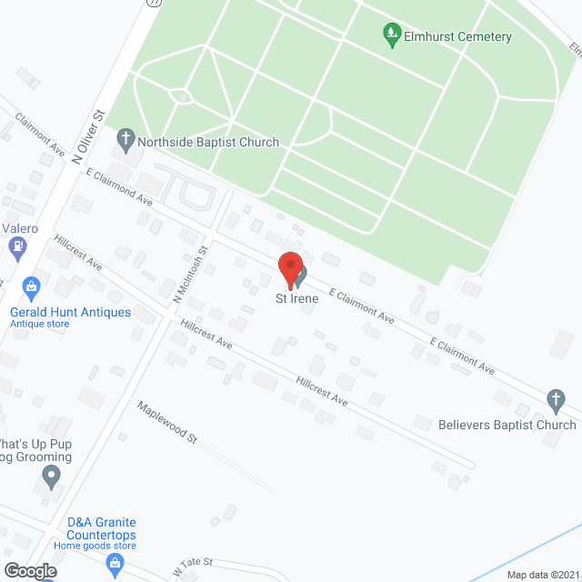 St. Irene in google map