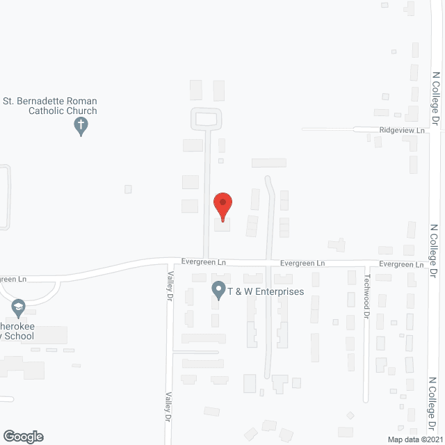 Evergreen Apartments in google map