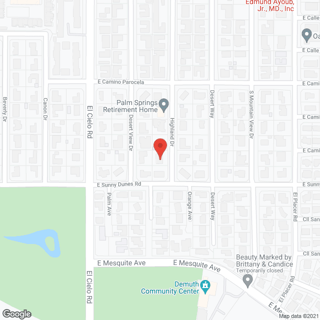 Palm Springs Elder Care Home #2 in google map