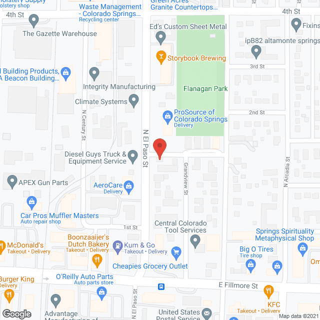 Colorado Springs Senior Homes - El Paso St in google map