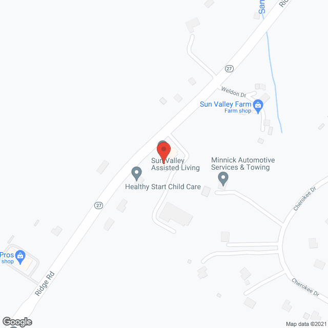 Sun Valley Assisted Living in google map