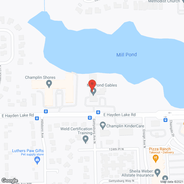 Mill Pond Gables Senior Residence in google map