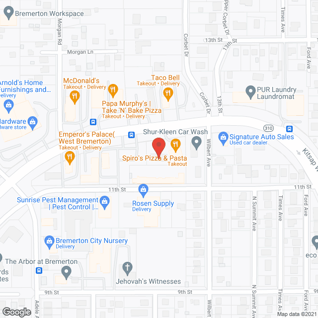 Kitsap Tenant Support Svc in google map