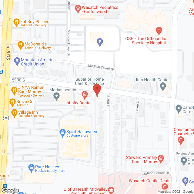 Superior Home Care & Hospice in google map