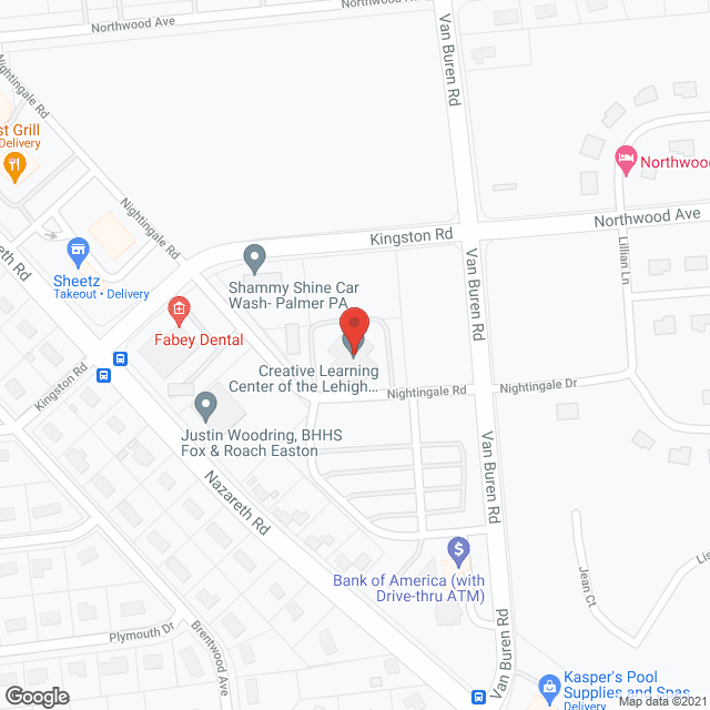 Easton Hospital in google map