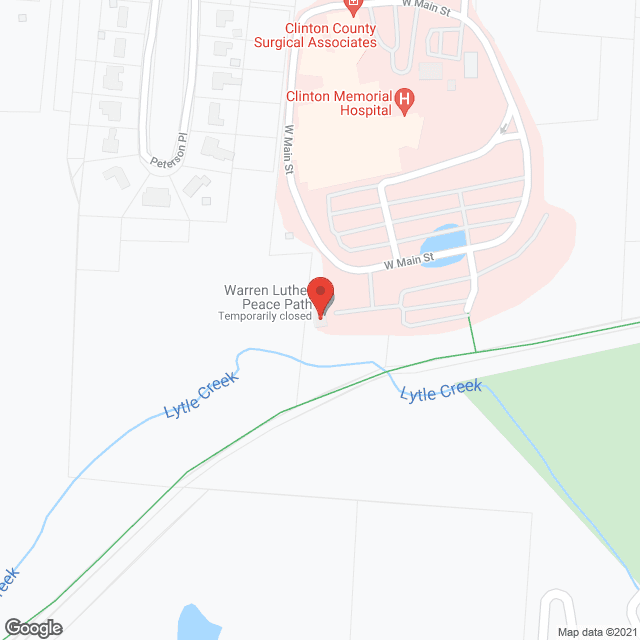 Clinton Memorial Hospital in google map