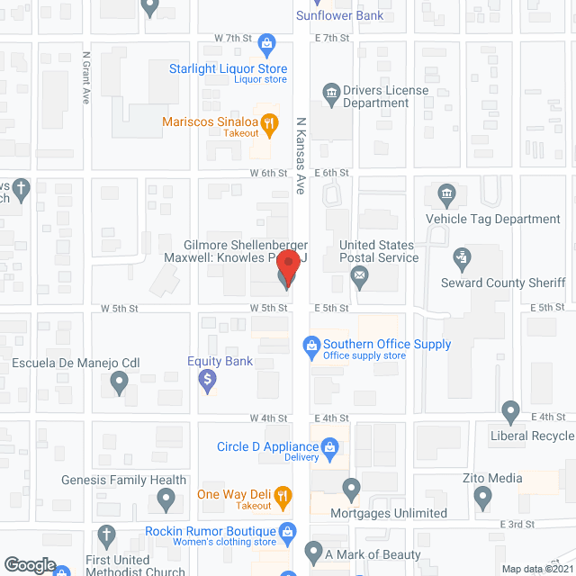 Liberal Home Health & Hospice in google map