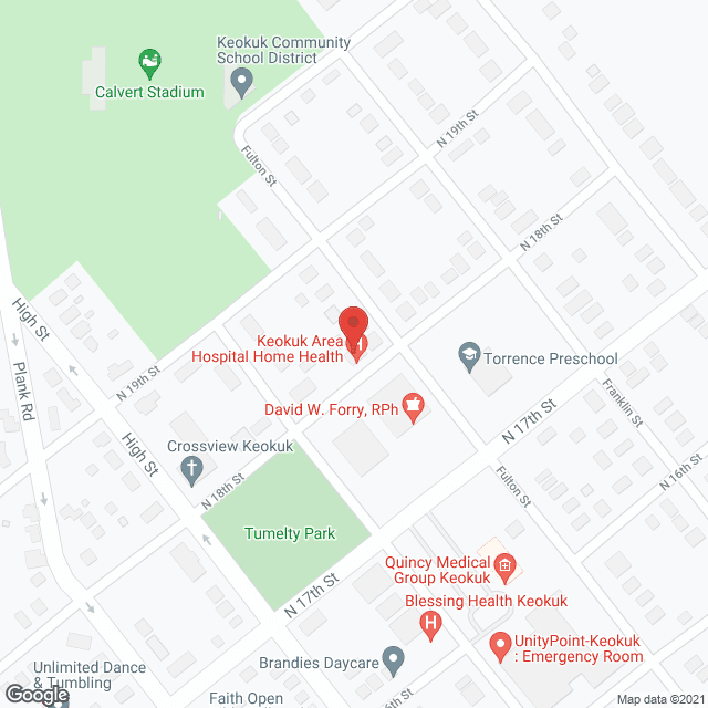 Keokuk Area Hospital Home Hlth in google map