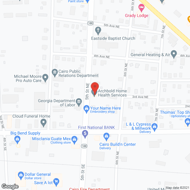 Archbold Home Health Svc in google map