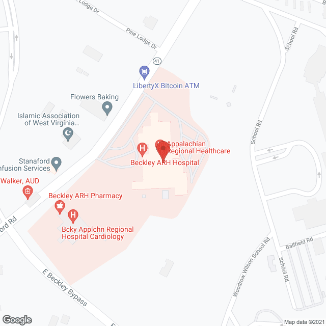 Beckley ARH Hospital in google map