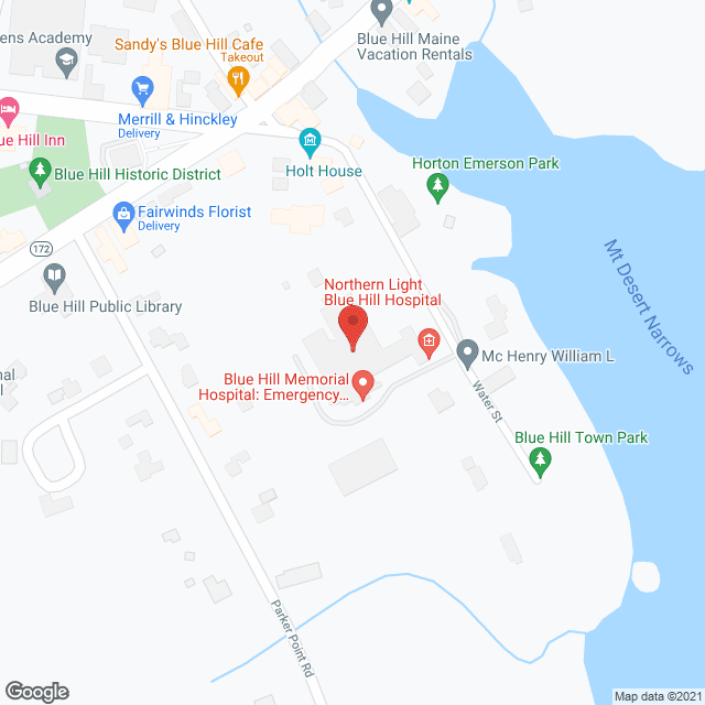 Blue Hill Memorial Hospital in google map