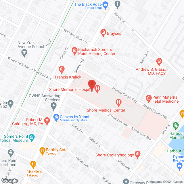 Shore Memorial MRI in google map