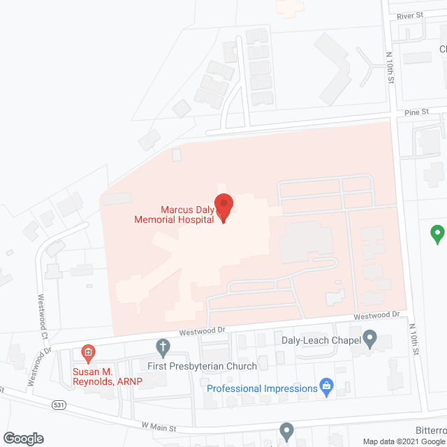 Marcus Daly Memorial Hospital in google map