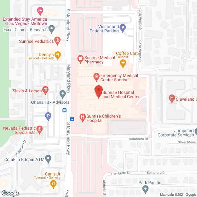 Sunrise Hospital and Medical Center in google map