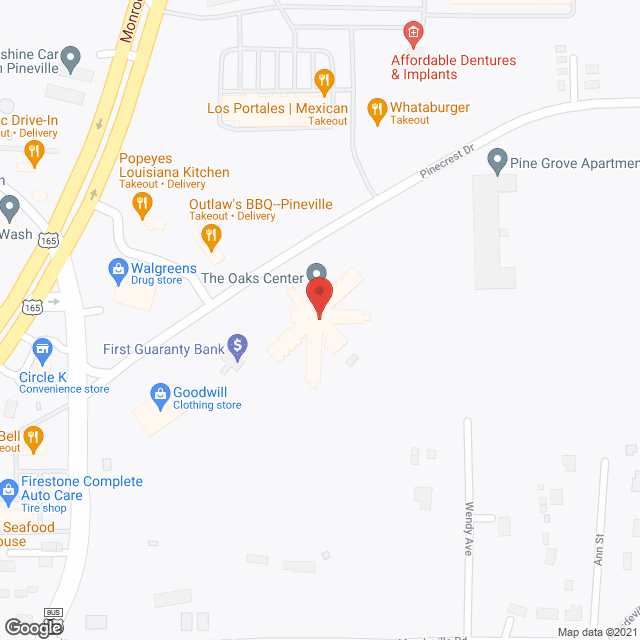 Oaks Care Ctr in google map