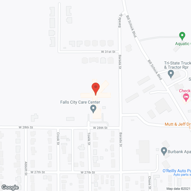 Falls City Care Ctr in google map