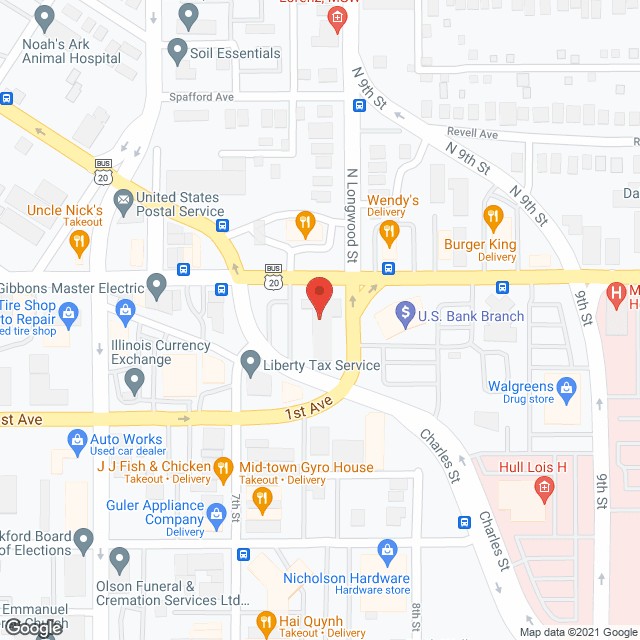 Longwood Plaza in google map