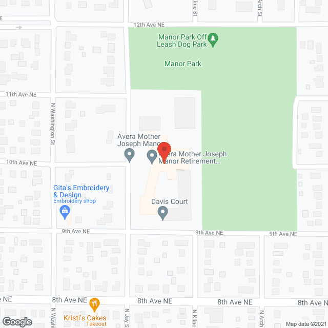 Avera Mother Joseph Manor Comm in google map