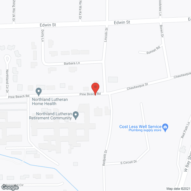 Northland Lutheran Retirement in google map
