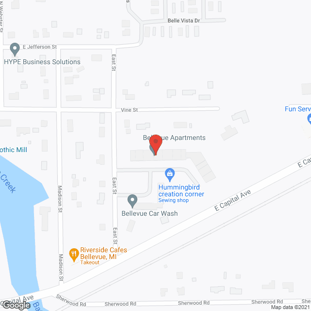 Danbury Apartments in google map