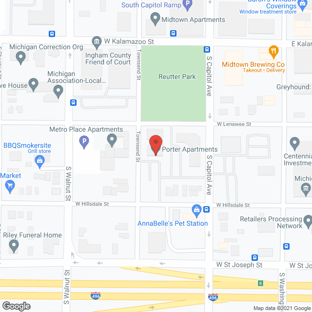 Porter Apartments in google map