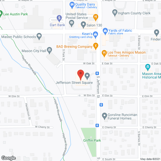 Jefferson Street Square in google map