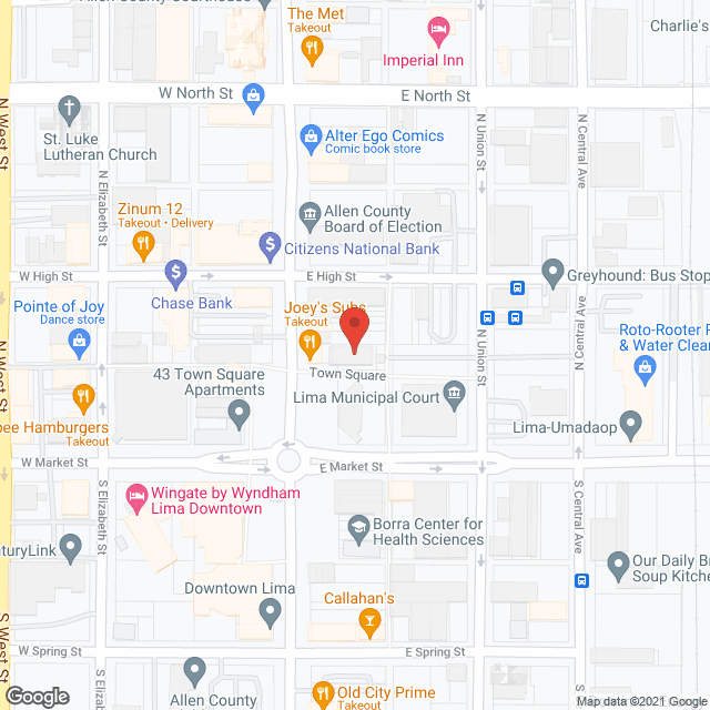 Town Square Apartments in google map