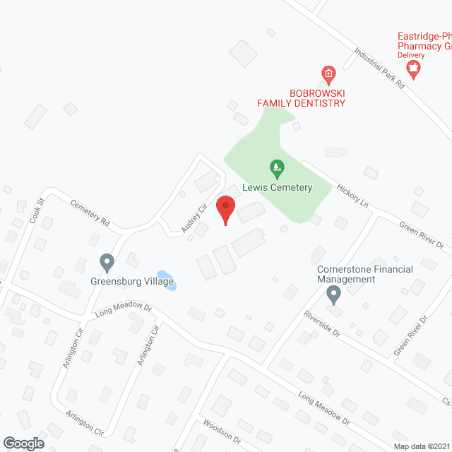 Greensburg Village in google map