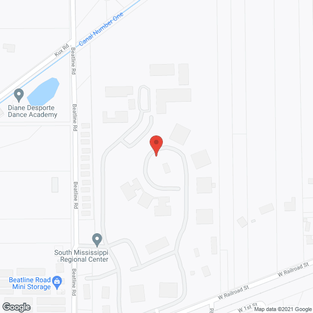 South Mississippi Regional Ctr in google map