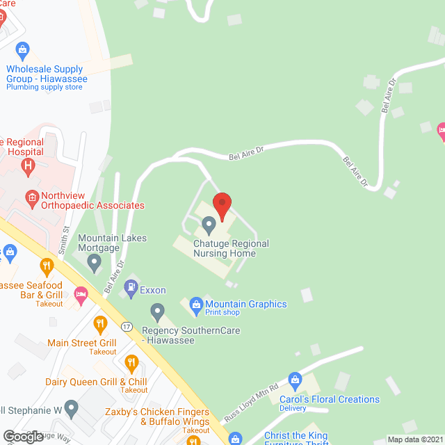 Chatuge Regional Nursing Home in google map